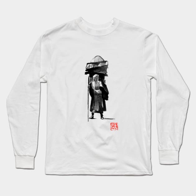 posing monk Long Sleeve T-Shirt by pechane